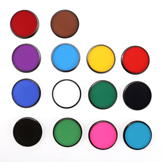 Body Painting Portable Small Even Color Bright-colored Long Lasting Wide Application Quick Dry Water Activated Vibrant Face Body Paint for Outdoor
