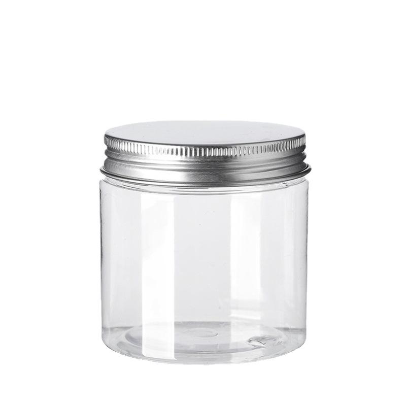 

WTEMPO Transparent Plastic Jars with Lids, Suitable for Refillable Cosmetics, Lotions, and Golden Empty Round Containers with Golden Aluminum Caps 300g*10pcs білий
