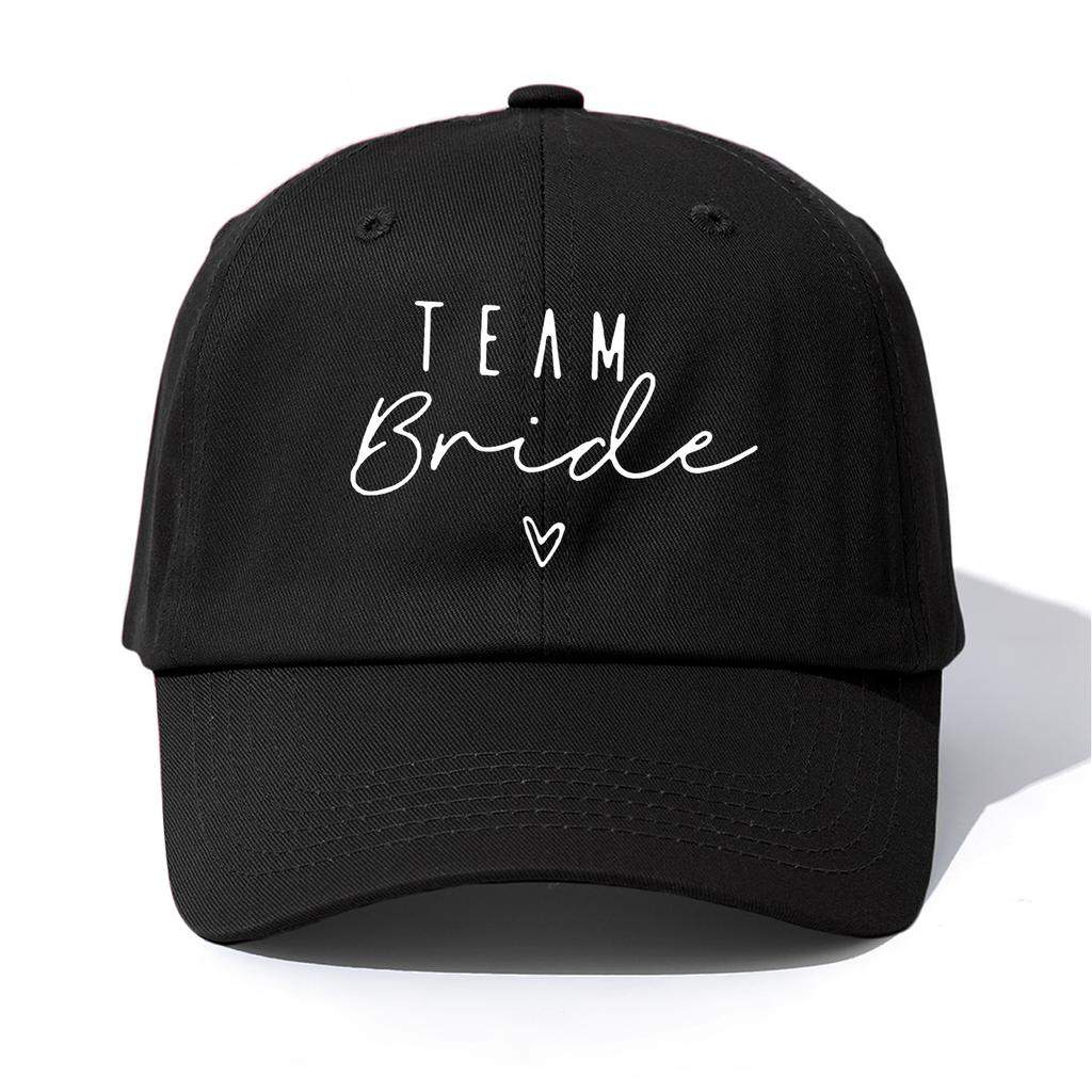 1pc Team Bride Print  Baseball Cap for Adults  Minimalist Retro Style Casual Soft Adjustable Dad Hat Perfect As Gift