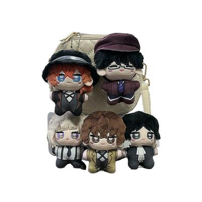 Pendentif Peluche Anime Bungou Stray Dogs Cosplay 10cm Osamu Dazai Edogawa Rampo Mignon Doux Peluche Poupée Porte-clés Décoration Sac Jouet