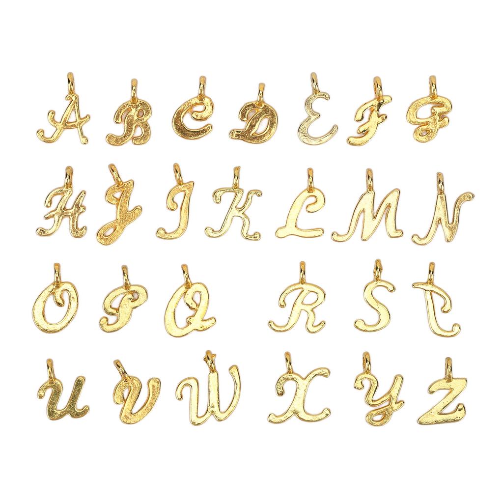 260pcs English Letter Pendant Alloy Jewelry DIY Alphabetic Pendant Accessory Set for Dreadlocks