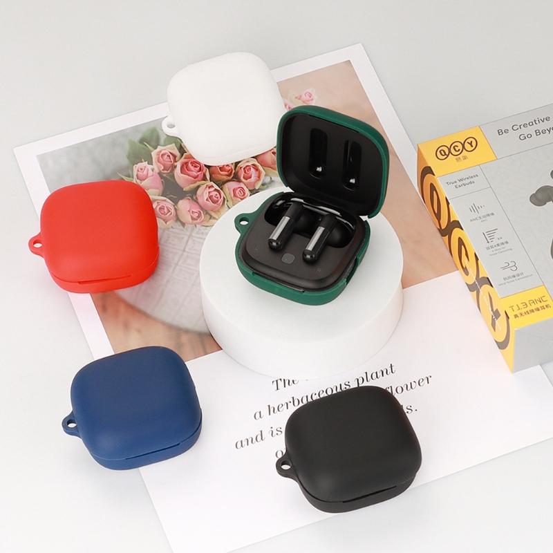 Schutzhüllen für QCY T13 ANC Ohrhörer Staubdichter Schutz Waschbare Ladeboxen Hülle Kratzfeste Abdeckung