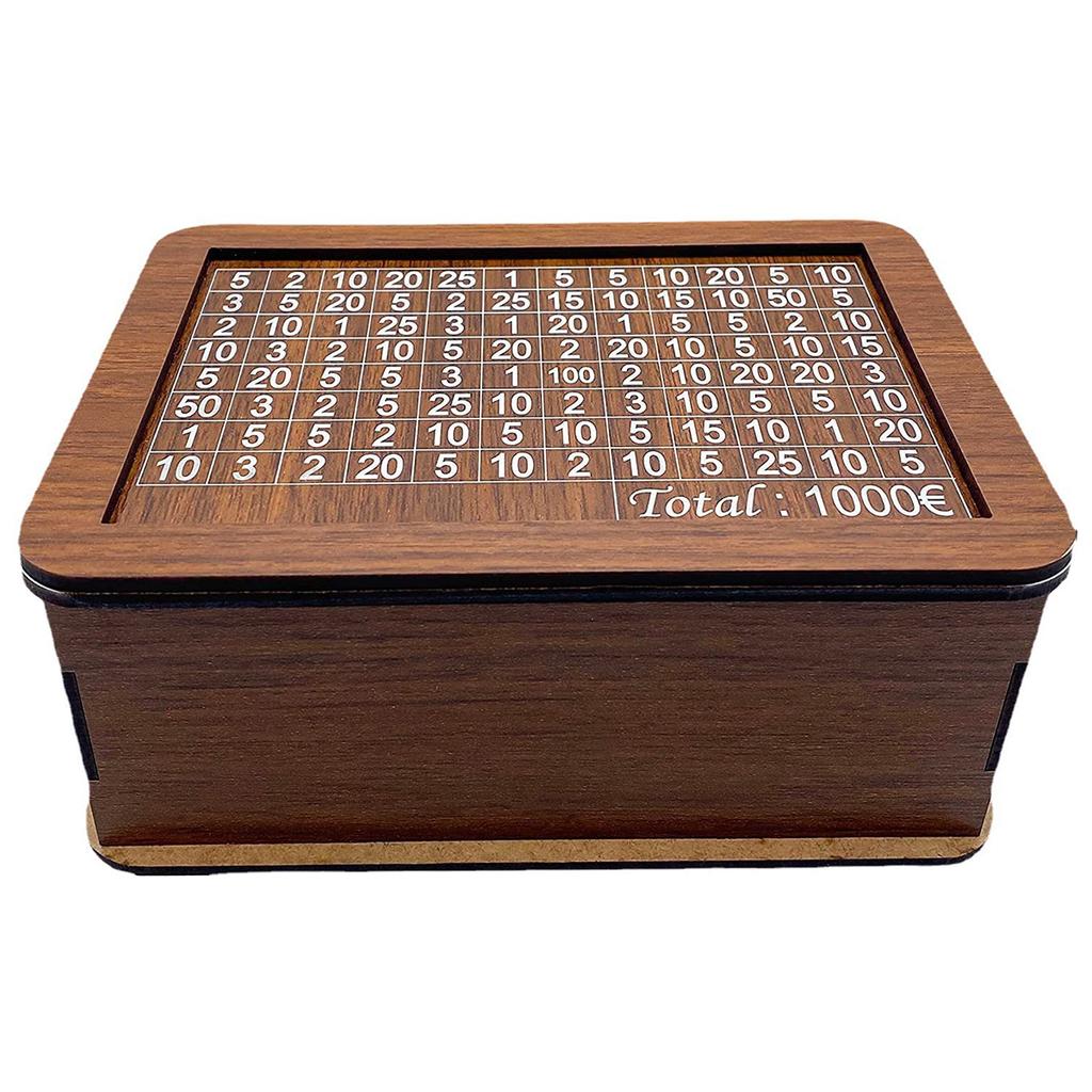 1000 Euro Piggy Bank, Wooden Piggy Bank, Budget Piggy Bank, Magic Piggy Bank, Financial Goal Piggy Bank