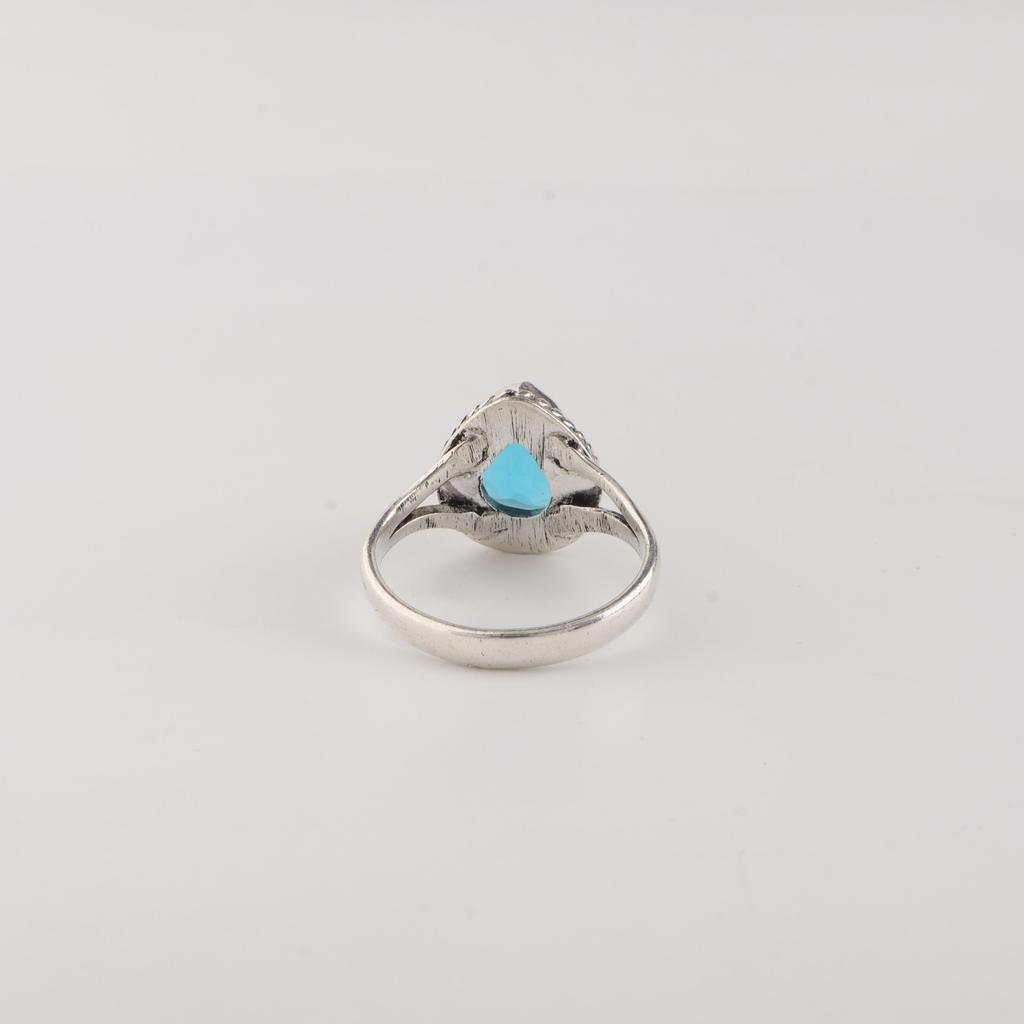 Schweizer Blautopas Edelstein 925 Sterling Silber Schmuck Statement Damenring Geschenk für Sie RR-85-16
