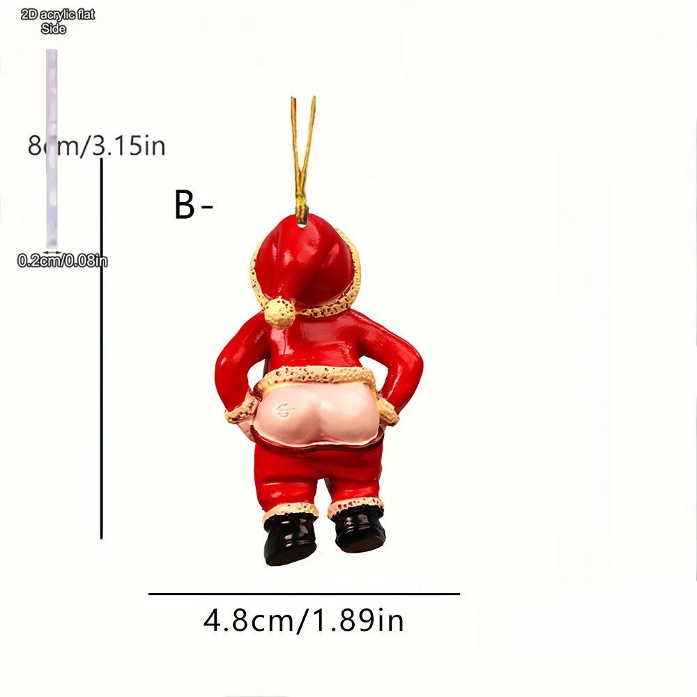 Segno Acrilico Vintage Resina Carina Babbo Natale Babbo Natale Albero di Natale Festa Decorazioni da Appendere Divertente Babbo Natale Rosso Ornamenti Fai-da-te per Decorazioni Casa Stanza