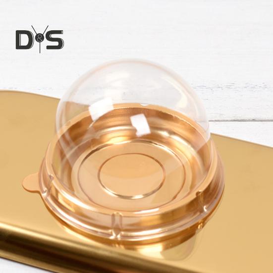 Super Wind 50Pcs Cupcake Container Disposable Food Grade Plastic Single Compartment Cupcake Carrier Holder Box for Wedding