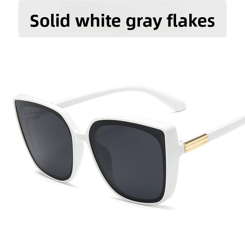 European Style Large Square Sunglasses With Uv Protection For Summer Outings And Street Fashion