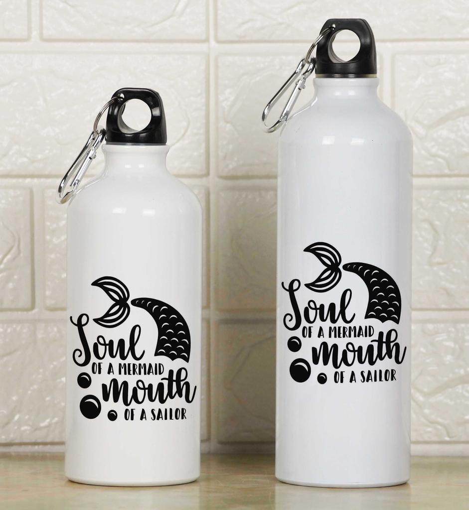 Printtoo Carabiner Clip Travel Bottle Dolphin Print Aluminum Water Bottle Kids