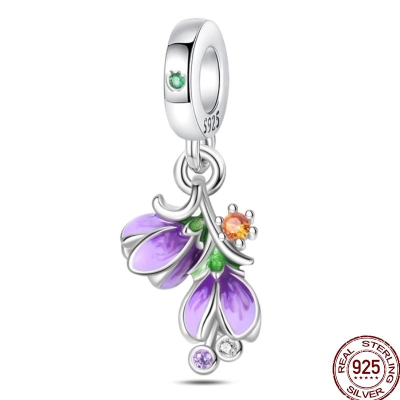 Original Copper Charm Beads Luminous Firefly Tarot Card Perfume Butterfly Bead For Women Diy Bracelet Charm Jewelry