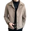 Men's Khaki and Black Casual Loose Thin Jacket for Spring and Autumn