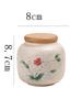 Creative Ceramic Flower Tea Jar Portable Small Sealed Candy Jar Home Multifunctional Jewelry Food Organizer Kitchen Container