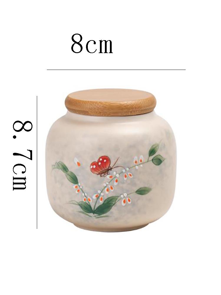 Creative Ceramic Flower Tea Jar Portable Small Sealed Candy Jar Home Multifunctional Jewelry Food Organizer Kitchen Container