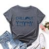Penguin Cotton T-Shirt Short Sleeve Round Neck Women 2d Print Tops