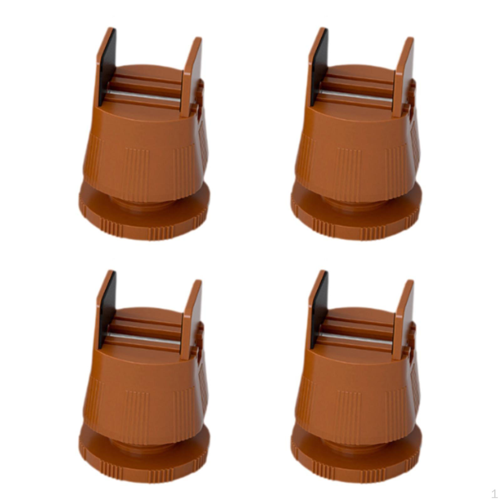 

4 Подъемника для кровати, Амортизирующие регулируемые блоки для стульев для дома, Height 6cm to 8cm коричневый