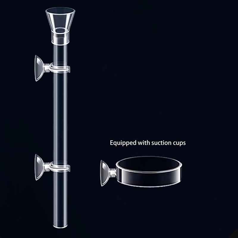 1Pc Fish Tank Acrylic Feeding Tube Transparent Aquarium Feeder Tube Dish Shrimp Snail Shrimp Food Feeding Accessories
