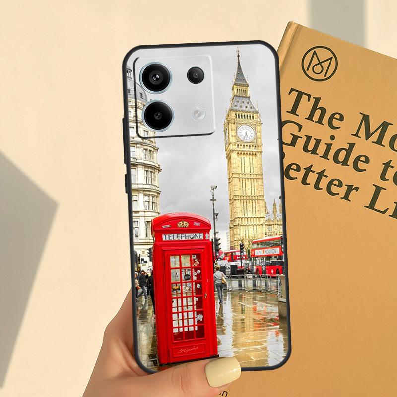 London Bus England Big Ben Cover For Xiaomi Redmi Note 14 13 10 11 12 Pro 11S 12S Case For Redmi 15 14C 10C 12C 13C 15C