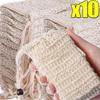 1-10 Stück Duschbad Sisal Seifenbeutel Natürlicher Sisal Seifenbeutel Peeling Seifensparer Beutelhalter für Bad & Dusche Seifenaufschäumende Netzbeutel