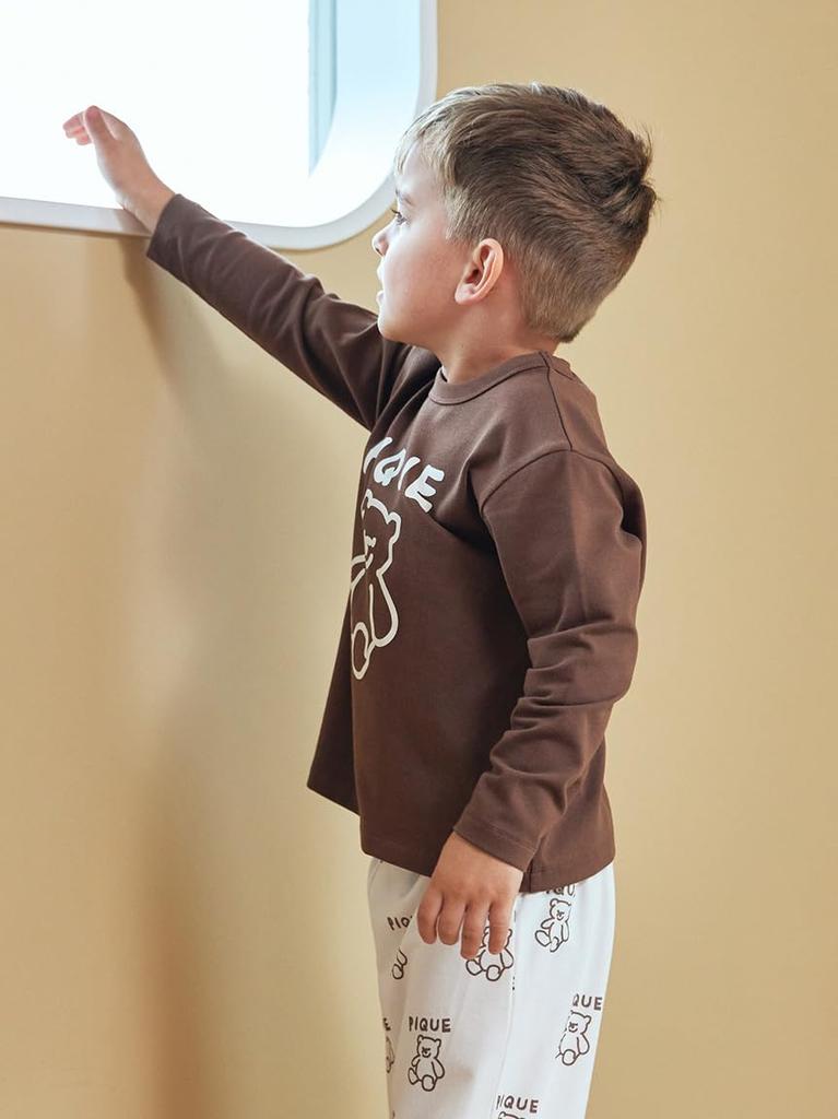 Gelato Pique Kids Painted Long PKCT254493BRW100 One-Point T-Shirt