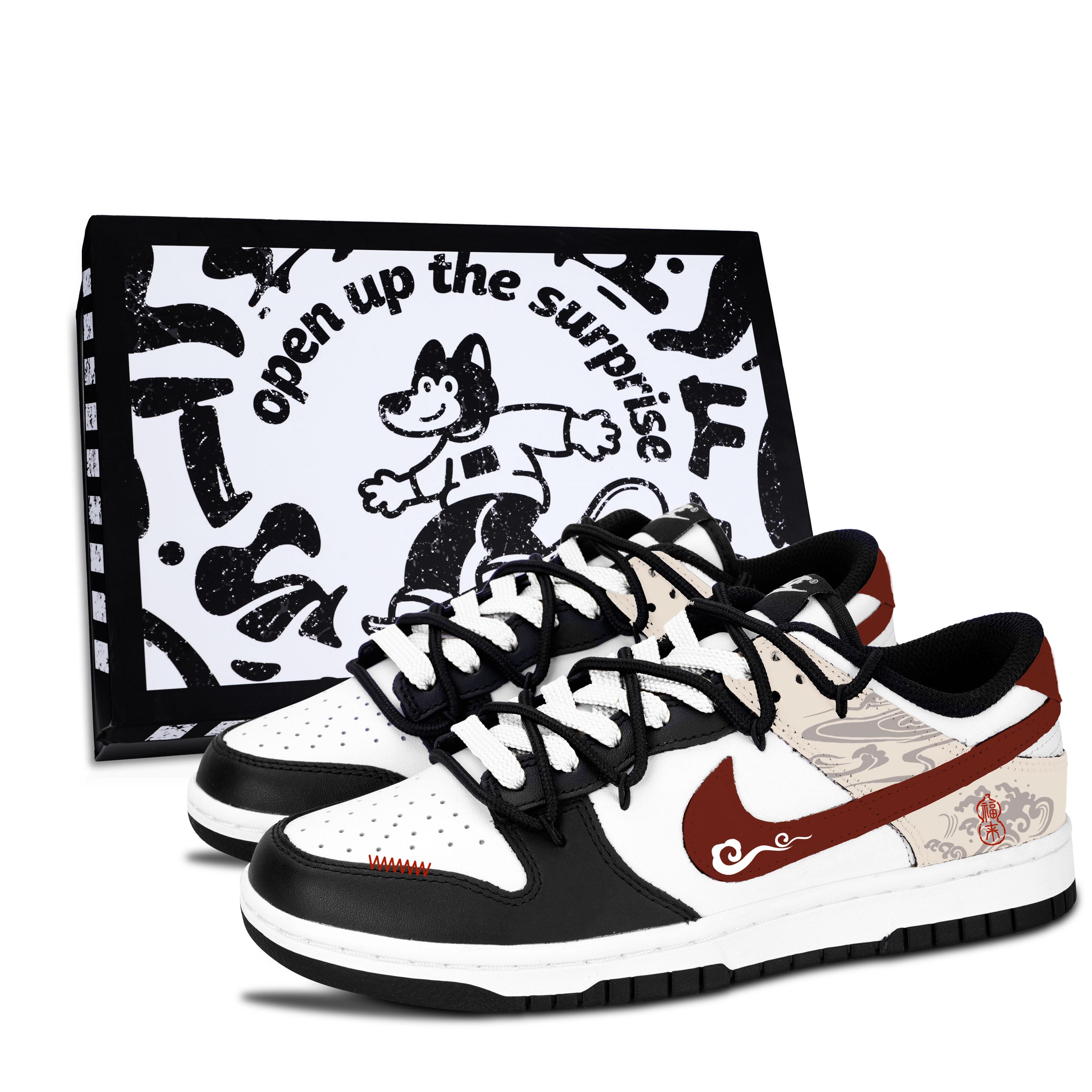 

Nike Dunk Black White, Cloud Pattern Fuyi Abrasion Resistant Abrasion Resistant Low top Skateboard Shoes Unisex Red HF5441-100(Team887-) 44