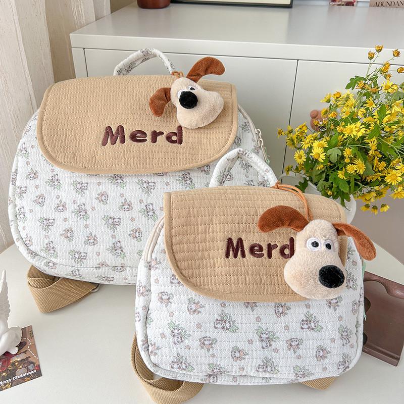 Backpack Checkered Dog Childrens Animal Pattern Bag Parentchild Mommy Bag
