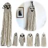 Artistic Hanging Decorations Handmade Cotton Rope Ghost Ornament for Halloween, Indoor Outdoor Spooky Aesthetic Home Decor Pendent Front Door