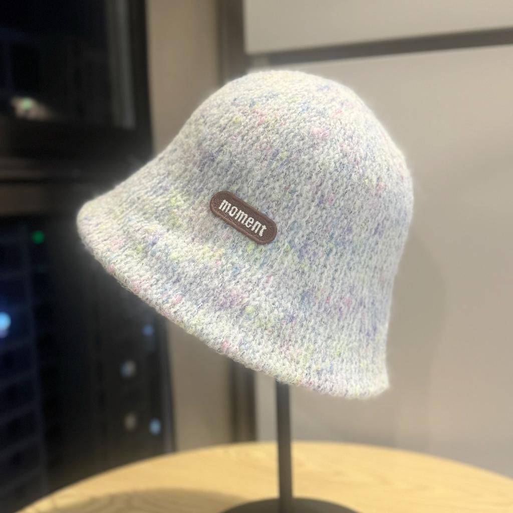 Letter Fisherman Hat Women's Autumn and Winter Versatile Commuting Warm Showing Face Small Bucket Hat Basin Hat