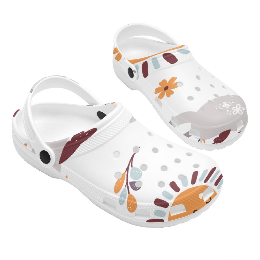 Colorful Printed EVA Clogs Adult Unisex Ventilated Lightweight Slip On Casual Shoes Soft Sole Summer Sandals Daily Leisure Wear