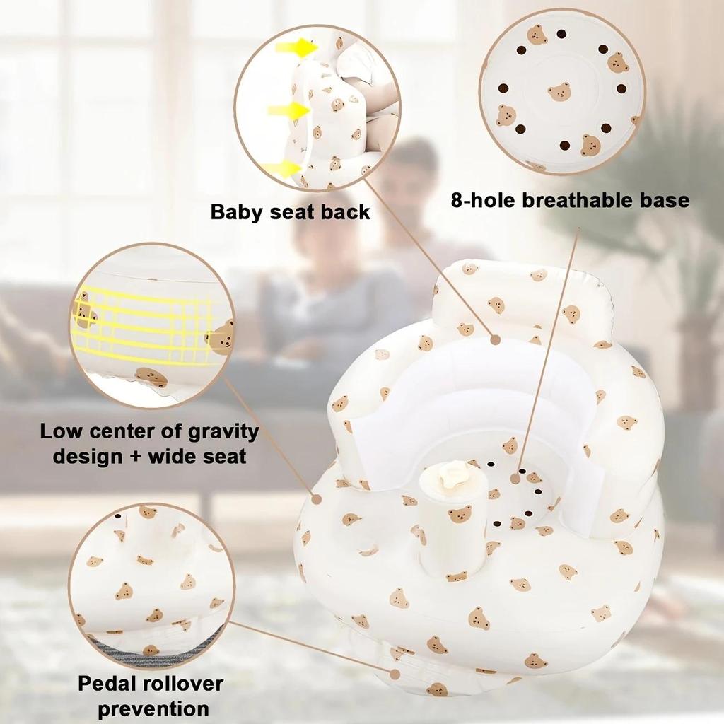 Inflatable Baby Learning Chair: Korean Style Portable Sofa with Pump