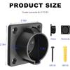 EV Charger Holder, Electric Vehicle Charger Plug Nozzle Holster Dock for SAE J1772 Connector, Space-Saving Outdoor/Indoor EV Charging Holder Wall