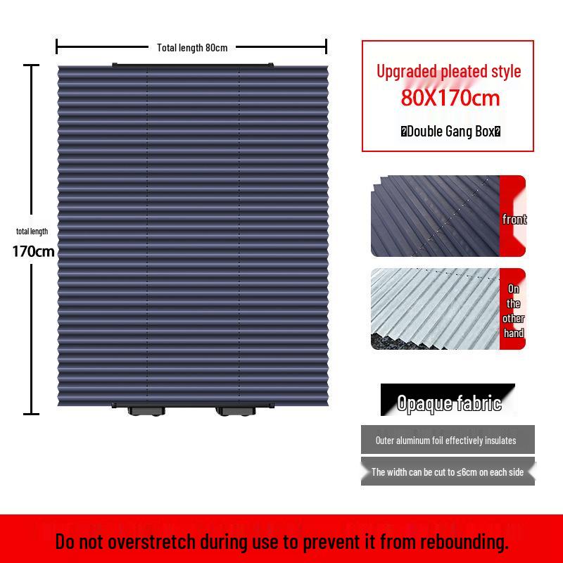 Tendalino Retrattile Automatico per Auto - Tenda Oscurante per Finestrino e Parasole a Doppio Uso per Isolamento Termico per Parabrezza Anteriore, Design Pieghettato Senza Foratura