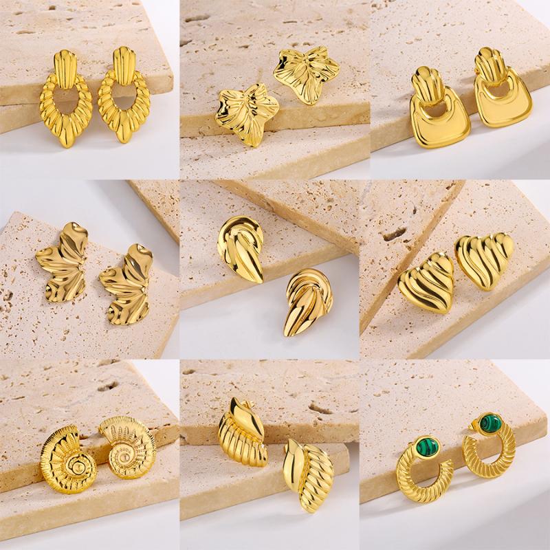 Brincos Cor Dourada Decoração Zircônia Brincos Pendentes de Metal Brincos Vazados Vintage Brincos Pendentes Mulheres Joias da Moda Presentes