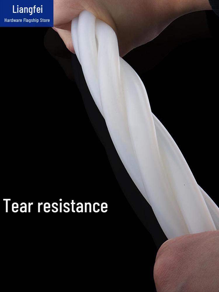 Translucent Silicone Rubber Hose, High-Temperature Resistant, Industrial-Grade Elastic Heat Conducting Tube, 4 or 6 Points.