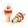 Audiophile RCA Jack Plug Copper Rhodium/Gold Plated CMC RCA Socket for Speakers Terminals Audio Wire Connectors Panel RCA Female