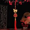 2026 Horse Hanging Ornament Chinese New Year Horse Lucky Charm Red Tassel Feng Shui Pendant for Car Bonsai Tree Lunar New Year Wealth
