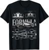 2026 Racing Car Blueprint Silhouette Graphic Unisex Short Sleeve T-Shirt