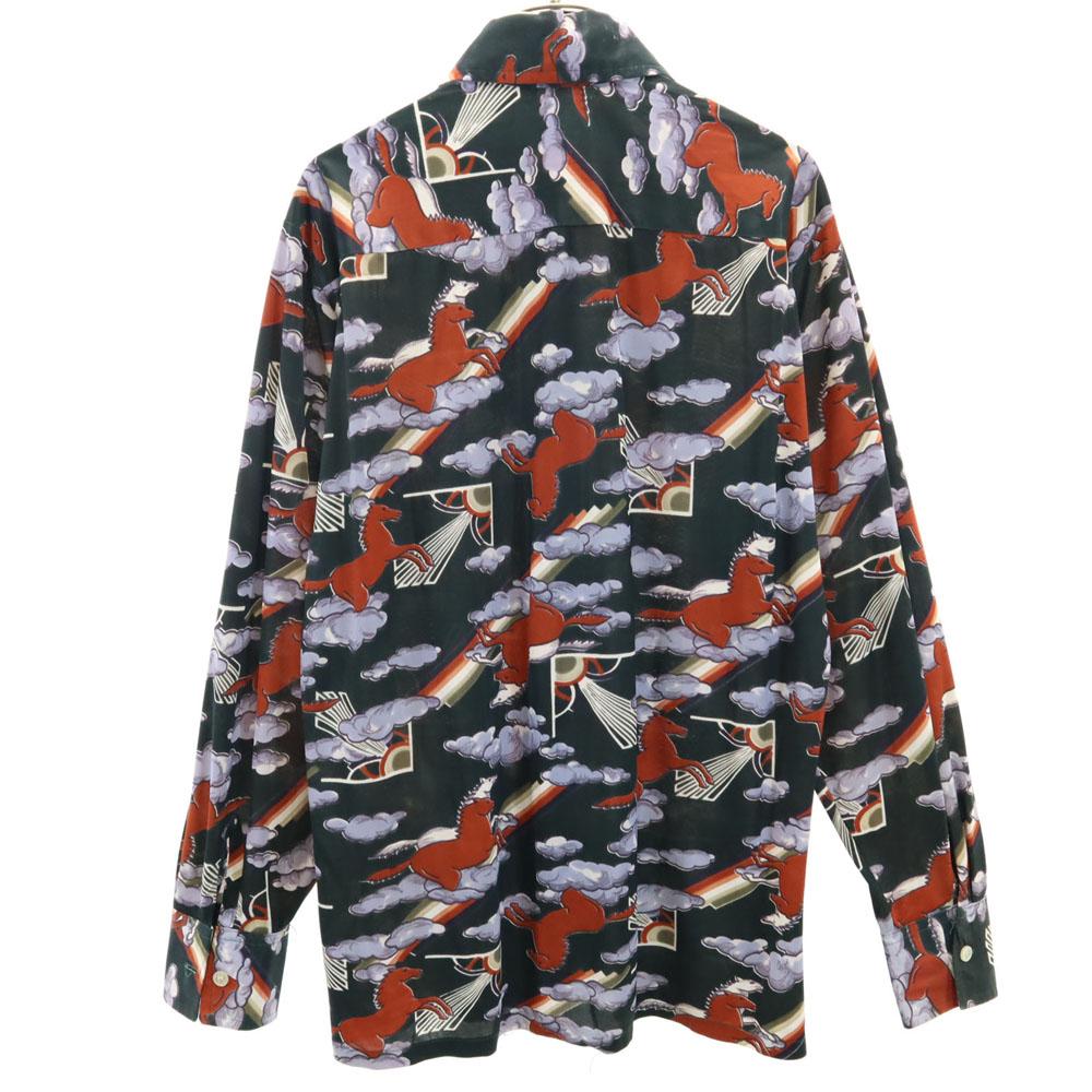 Designerschoice anii '70 vintage Salopetă cu mânecă lungă Cămașă Sistem verde Bărbați Second hand