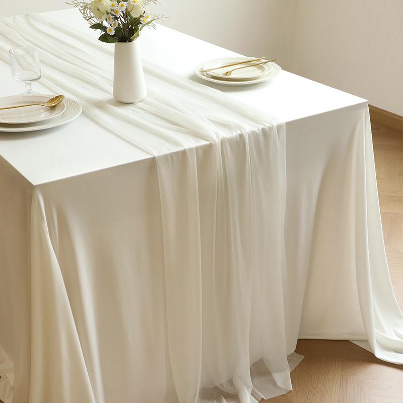 1/5 Pack Chiffon Table Runner Easter Spring Boho Rustic 75x300CM Wedding Centerpiece Runner Decor Sheer Bridal Shower Birthday Party Decorations