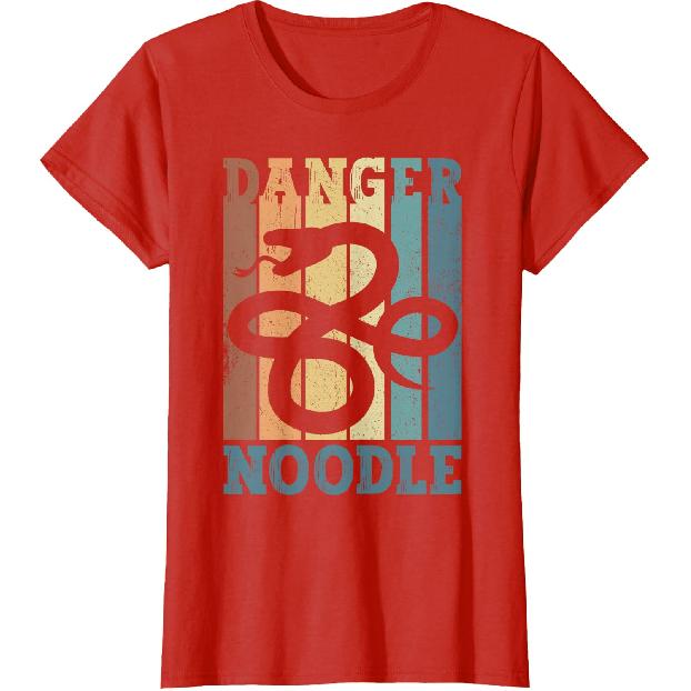 Snake Danger Noodle Retro T-Shirt
