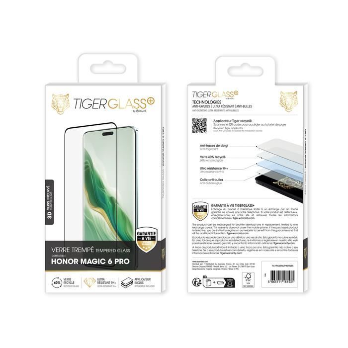 Verre trempé recyclé 3D Tiger Glass Plus - Honor Magic6 Pro