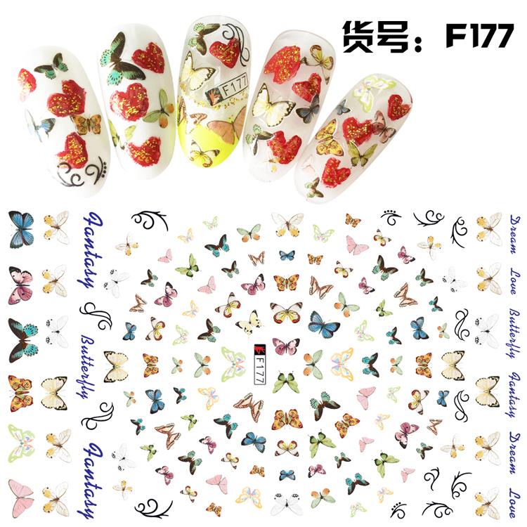Self Adhesive Flower Unicorn Pattern Nail Art Decorations Stickers And Decals Acrylic Manicure Nails Supplies Tool HQ