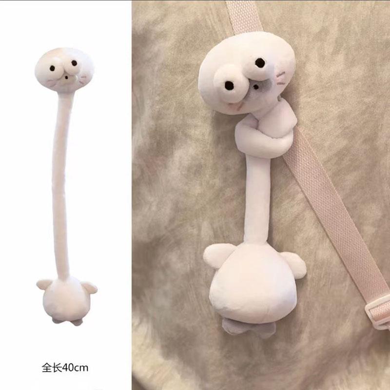 Long Neck Evil Sausage Dog & Chihuahua Plush Keychain Pendant Cute Stuffed Animal Doll for Machine Gift