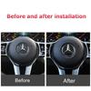 Car Sticker Carbon Fiber Car Steering Wheel Cover Stickers Auto Decorative Decals for Mercedes Benz New B/C/E Class A Class C200