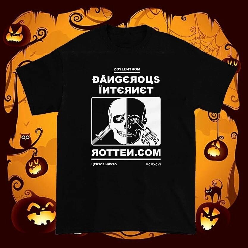 

Rotten dot com Dangerous Internet Black Unisex T Shirt Unisex T-Shirt XXXXL