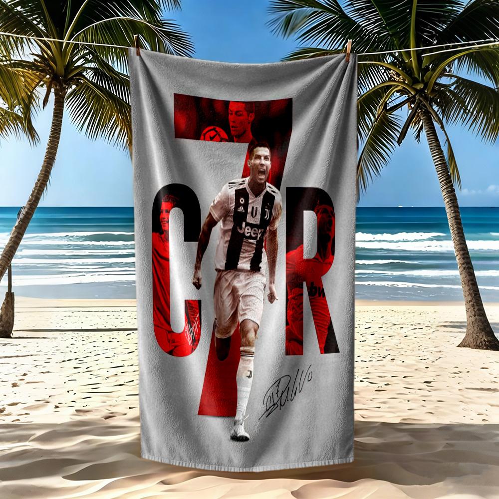 Cristiano Ronaldo Beach Towel High Absorbency Quickdry Comfortable Lightweight Portable For Swimmingbeachcamping Travel Beach Accessoriesgym