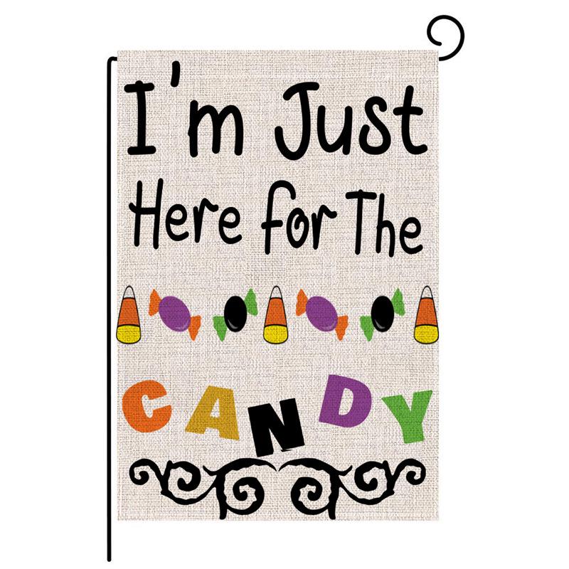 Autumn Pumpkin Maple Leaf Double-Sided Garden Flag - Creative Canvas Hanging Ornament