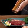Refillable Natural Wooden Manual Sea Salt Jar Salt and Pepper Mill Spice Grinder Kitchen Tool