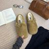 2025 Winter New Round Head with Velvet Thermal Cotton Shoes Versatile Mary Jane Platform Commuter Fluffy Women's Single Shoes