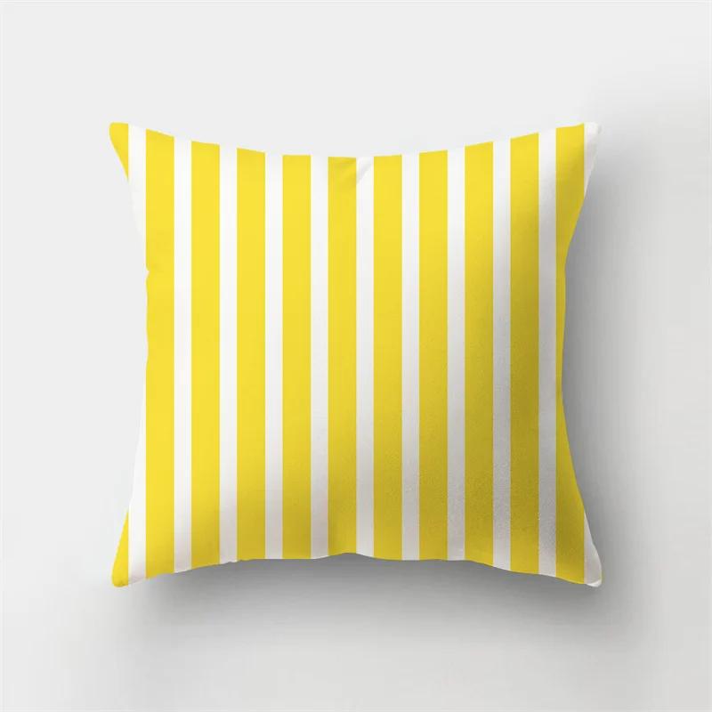 45x45cm Fashion Yellow Pillowcase Cartoon Sun Duck Animal Flower Plant Cushion Cover Sofa   Home Decoration