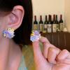 Romantic Handmade Beads Flower Earrings for Women Exquisite Elegent Rice Bead Floral Earring Dopamine Y2K Jewelry Gifts