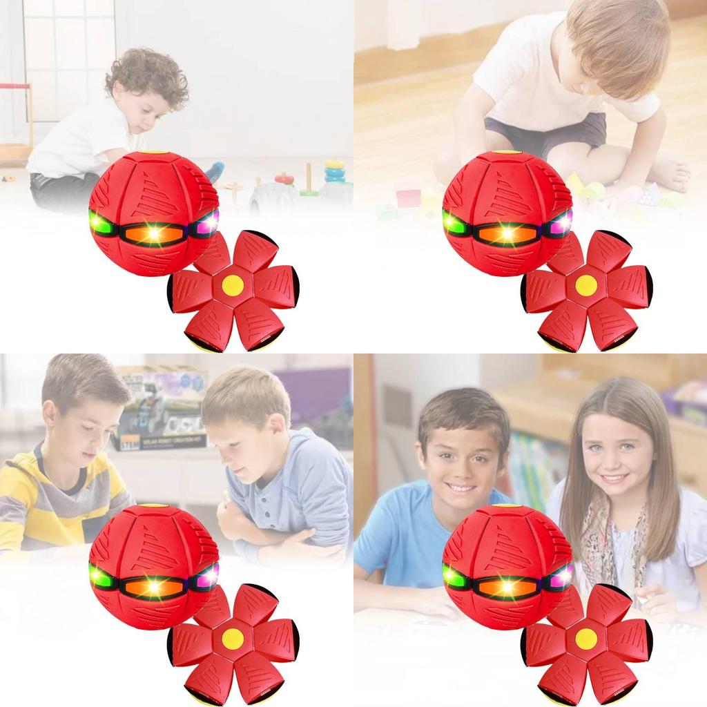 Colorful Glow In The Dark Flying Saucer Bouncy Ball For Indoor Outdoor Fun Toys